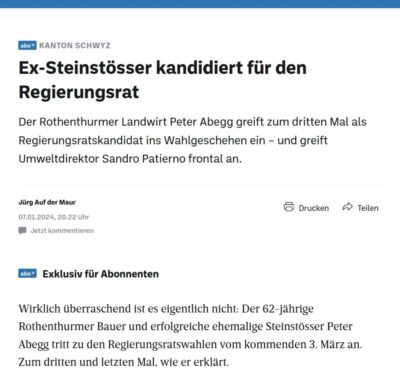 Medienbericht: Luzerner Zeitung