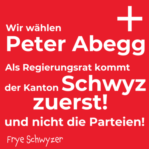 Schwyz zuerst, nicht Parteien