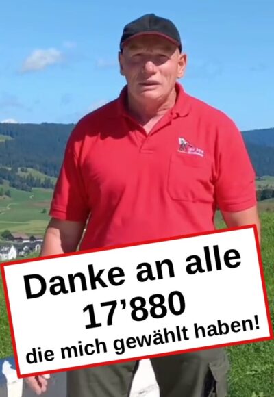 DANKE an alle 17’880, die mich gewählt haben!